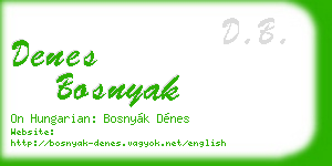 denes bosnyak business card